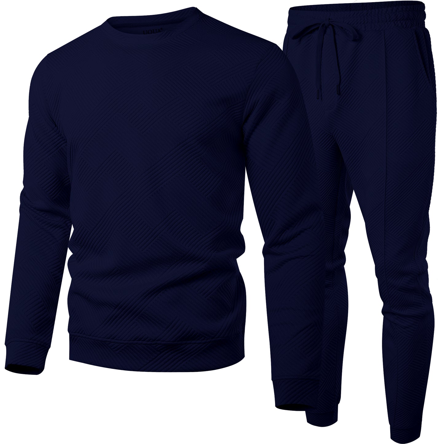 Mens 2 Piece Sweatsuit Outfits Long Sleeve Sweatshirt & Jogging Sweatpants Set