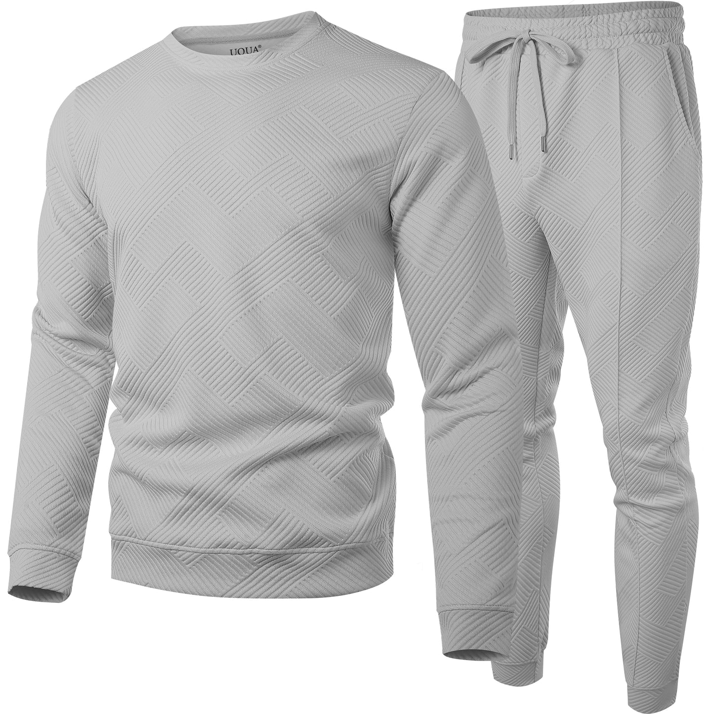 Mens 2 Piece Sweatsuit Outfits Long Sleeve Sweatshirt & Jogging Sweatpants Set