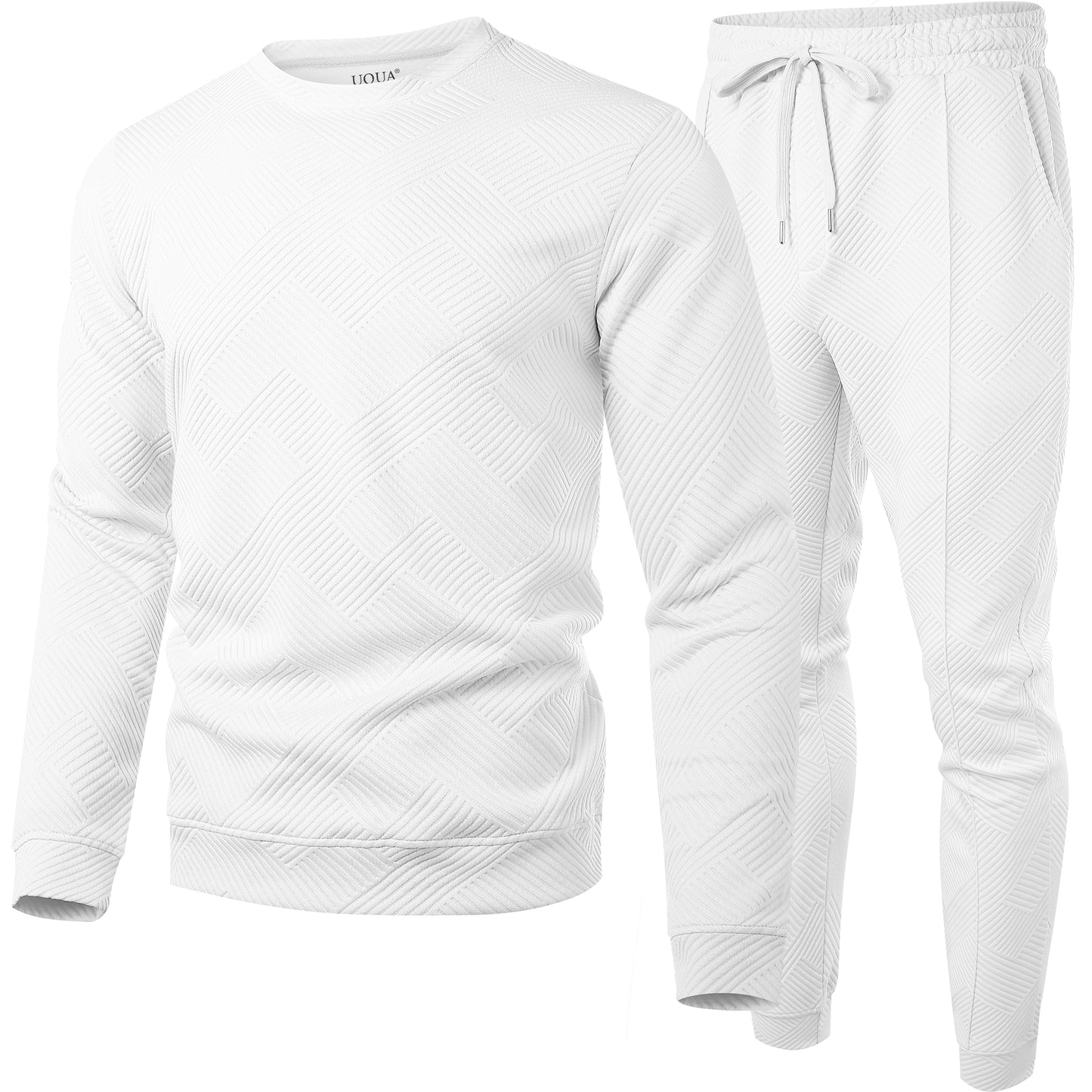 Mens 2 Piece Sweatsuit Outfits Long Sleeve Sweatshirt & Jogging Sweatpants Set