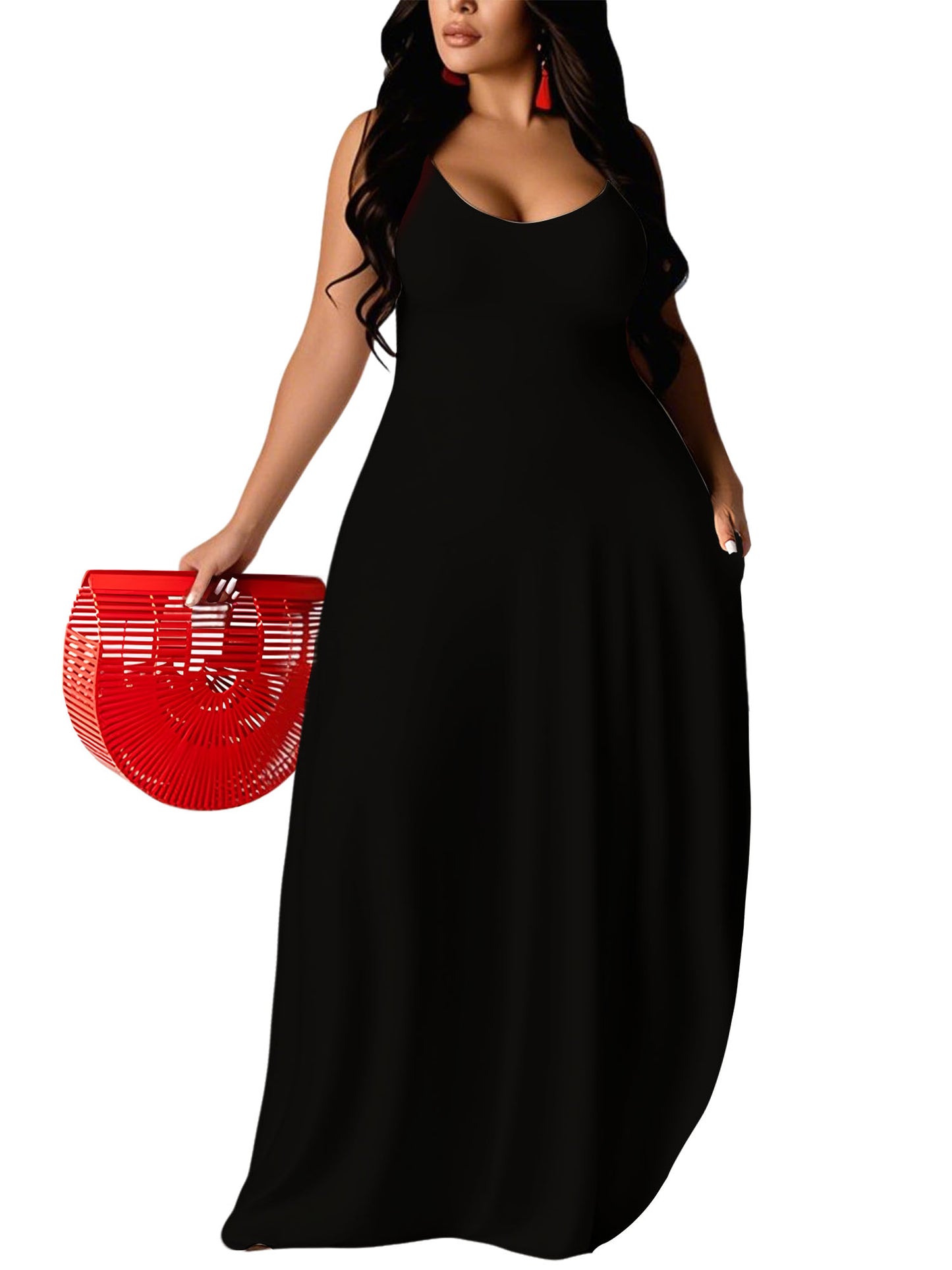 UOUA Hawaiian Dresses Women Plus Size Luau Sundress Summer Maxi Tropical Boho Beach Dress