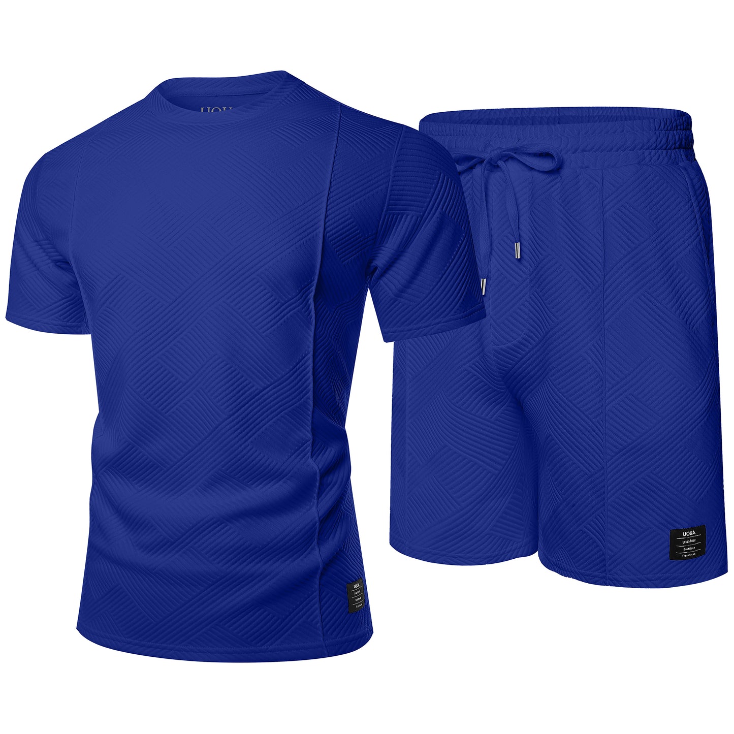 Mens Short Sets 2 Piece Outfits Casual Short Sleeve Crew-Neck Shirts & Shorts Summer Jogging Loungewear