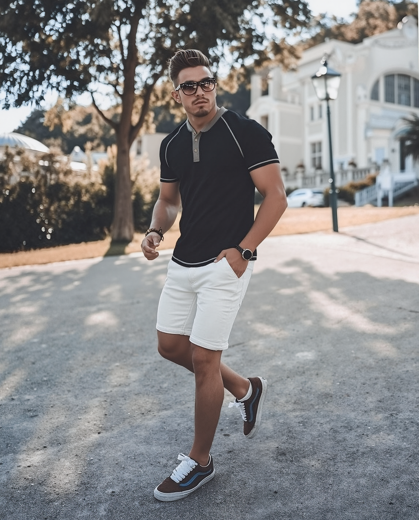 UOUA Men's Henley Shirts Raglan Short Sleeve Casual T-Shirts Cotton Basic Tops