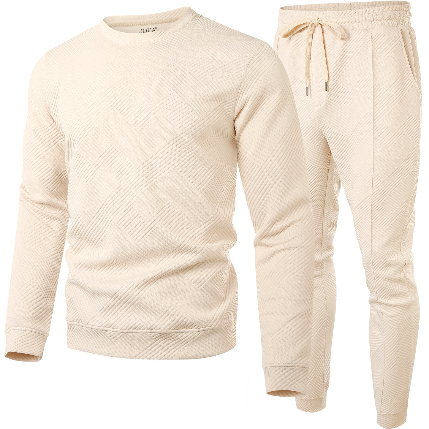 Mens 2 Piece Sweatsuit Outfits Long Sleeve Sweatshirt & Jogging Sweatpants Set